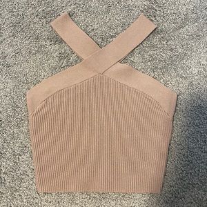 ARITZIA | Babaton Sculpt Knit Criss Cross Cropped Tank